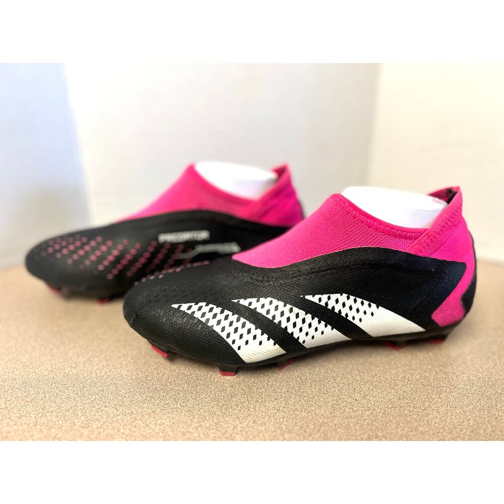 Adidas Predator Accuracy.3 Laceless FG Soccer Cleat Pink Black Women 6.5